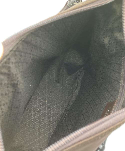 GUCCI（グッチ）GUCCI (グッチ) バンブー ワンショルダーハンドバッグ ブラウン×ブラックの古着・服飾アイテム