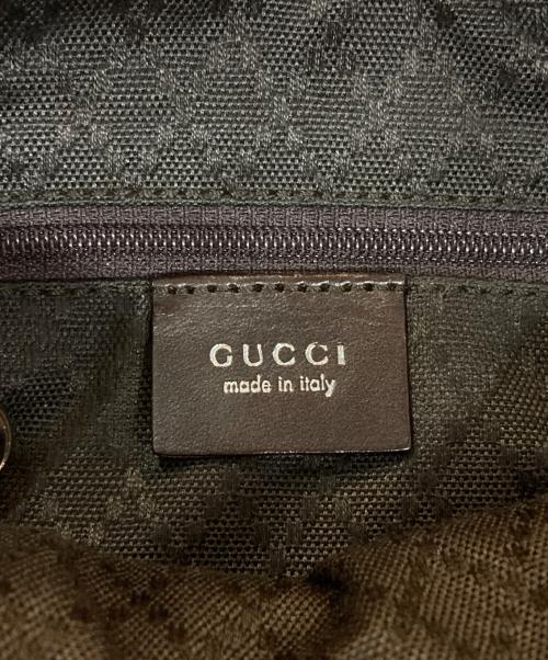 GUCCI（グッチ）GUCCI (グッチ) バンブー ワンショルダーハンドバッグ ブラウン×ブラックの古着・服飾アイテム