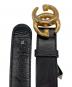 中古・古着 GUCCI (グッチ) インターロッキングベルト ブラック×ゴールド：5000円