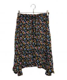 tricot COMME des GARCONS（トリココムデギャルソン）の古着「フラワープリントスカート」｜ブラック