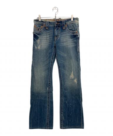 Rock Revival ロックリバイバル デニムパンツ W31 ダメージ加工 中古・古着通販】ROCK REVIVAL (ロックリバイバル) ダメージストレート