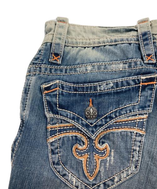 ROCK REVIVAL（ロックリバイバル）ROCK REVIVAL (ロックリバイバル) ダメージストレートデニムパンツ インディゴ サイズ:W31の古着・服飾アイテム