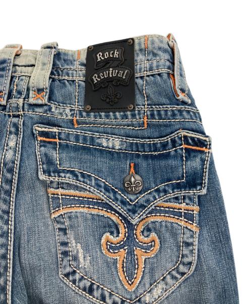 ROCK REVIVAL（ロックリバイバル）ROCK REVIVAL (ロックリバイバル) ダメージストレートデニムパンツ インディゴ サイズ:W31の古着・服飾アイテム