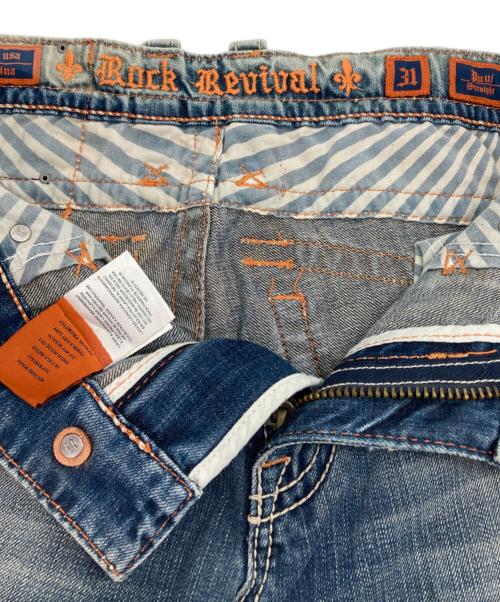 ROCK REVIVAL（ロックリバイバル）ROCK REVIVAL (ロックリバイバル) ダメージストレートデニムパンツ インディゴ サイズ:W31の古着・服飾アイテム