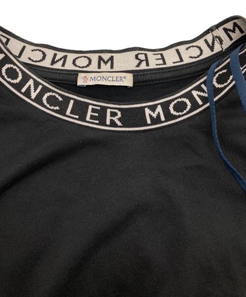 MONCLER（モンクレール）MONCLER (モンクレール) LOGO-TRIMMED COTTON T-SHIRT ブラック サイズ:XLの古着・服飾アイテム