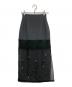 JOSE MOON（ジョゼムーン）の古着「BIJOU EMBROIDERY SHEER SKIRT」｜グレー×ブラック