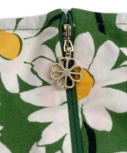 Kate Spade（ケイトスペード）Kate Spade (ケイトスペード) daisy bodega midi dress グリーン×ホワイト サイズ:SIZE 2の古着・服飾アイテム