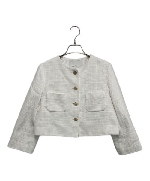 ANAYI（アナイ）ANAYI (アナイ) コットンオックスショート ジャケット ホワイト サイズ:SIZE 36の古着・服飾アイテム