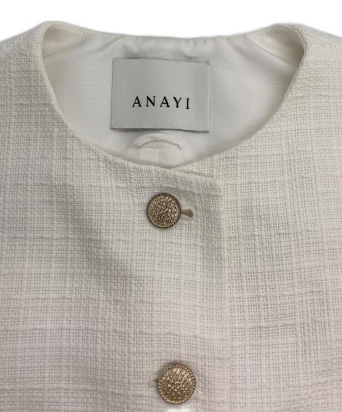 ANAYI（アナイ）ANAYI (アナイ) コットンオックスショート ジャケット ホワイト サイズ:SIZE 36の古着・服飾アイテム