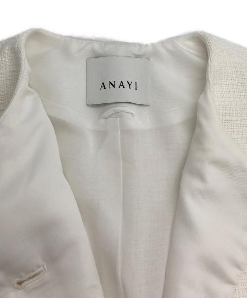 ANAYI（アナイ）ANAYI (アナイ) コットンオックスショート ジャケット ホワイト サイズ:SIZE 36の古着・服飾アイテム