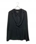 ANN DEMEULEMEESTERアンドゥムルメステール）の古着「レーヨンテーラードジャケット」｜ブラック