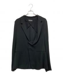 ANN DEMEULEMEESTER（アンドゥムルメステール）の古着「レーヨンテーラードジャケット」｜ブラック