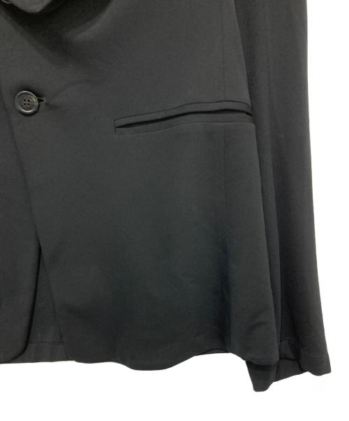 ANN DEMEULEMEESTER（アンドゥムルメステール）ANN DEMEULEMEESTER (アンドゥムルメステール) レーヨンテーラードジャケット ブラック サイズ:Lの古着・服飾アイテム