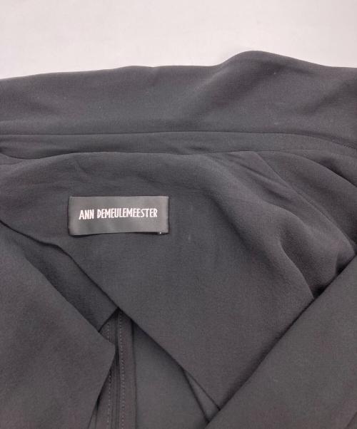 ANN DEMEULEMEESTER（アンドゥムルメステール）ANN DEMEULEMEESTER (アンドゥムルメステール) レーヨンテーラードジャケット ブラック サイズ:Lの古着・服飾アイテム