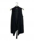 ANN DEMEULEMEESTERアンドゥムルメステール）の古着「ウールベスト」｜ブラック