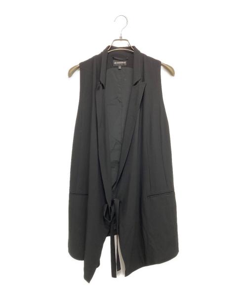 ANN DEMEULEMEESTER（アンドゥムルメステール）ANN DEMEULEMEESTER (アンドゥムルメステール) ウールベスト ブラック サイズ:36の古着・服飾アイテム