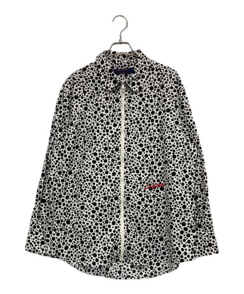 LOUIS VUITTON（ルイ ヴィトン）LOUIS VUITTON (ルイ ヴィトン) LV×YKインフィニティドットプリンテッドジップドシャツ ブラック×ホワイト サイズ:XLの古着・服飾アイテム