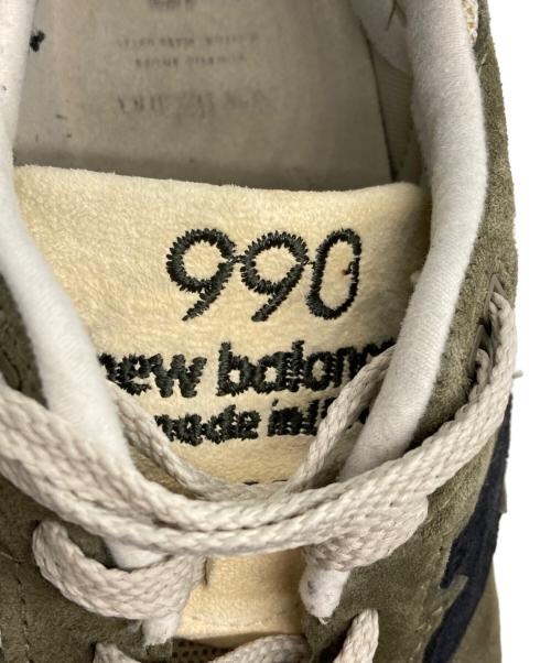 NEW BALANCE（ニューバランス）NEW BALANCE (ニューバランス) M990GB2 ローカットスニーカー オリーブ×アイボリー サイズ:US09 1/2の古着・服飾アイテム