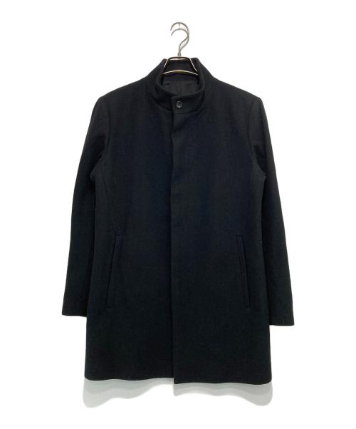 theory（セオリー）theory (セオリー) スタンドカラーウールコート ブラック サイズ:Ｓの古着・服飾アイテム