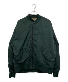 Onitsuka Tiger（オニツカタイガー）の古着「PRINTED BOMBER JACKET」｜グリーン