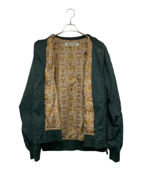 Onitsuka Tiger（オニツカタイガー）Onitsuka Tiger (オニツカタイガー) PRINTED BOMBER JACKET グリーン サイズ:XLの古着・服飾アイテム