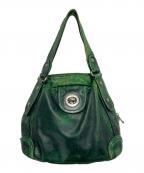 Marc by Marc Jacobsマークバイマークジェイコブス）の古着「ターンロックワンショルダートートバッグ」｜グリーン