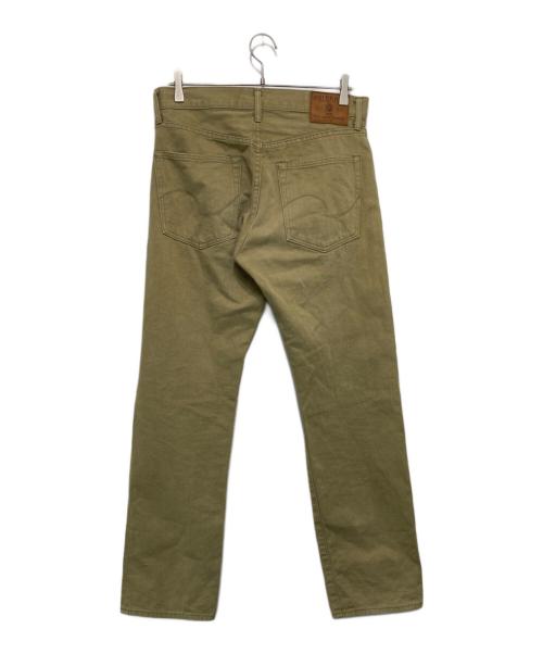 ONI DENIM（オニデニム）ONI DENIM (オニデニム) British Drill ブリティッシュドリル スタイリッシュストレート セルビッジ ジーンズ ワンウォッシュ カーキ サイズ:31の古着・服飾アイテム