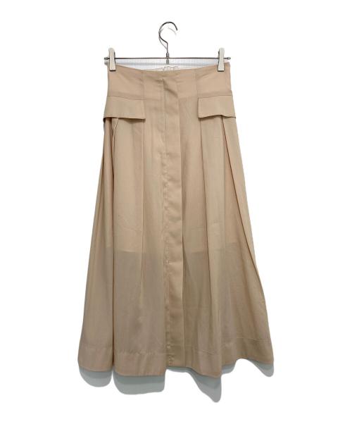 ROPE（ロペ）ROPE (ロペ) きちんと涼感タックフレアスカート ピンク サイズ:36の古着・服飾アイテム