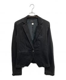 DIESEL（ディーゼル）の古着「レザー切替1Bジャケット」｜ブラック