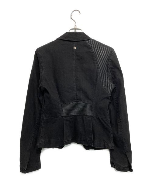 DIESEL（ディーゼル）DIESEL (ディーゼル) レザー切替1Bジャケット ブラック サイズ:XSの古着・服飾アイテム
