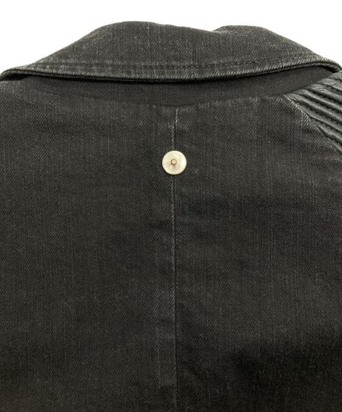 DIESEL（ディーゼル）DIESEL (ディーゼル) レザー切替1Bジャケット ブラック サイズ:XSの古着・服飾アイテム