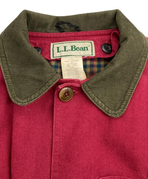 L.L.Bean（エルエルビーン）L.L.Bean (エルエルビーン) チェックライナー付ハンティングジャケット レッド×オリーブ サイズ:Ｓの古着・服飾アイテム