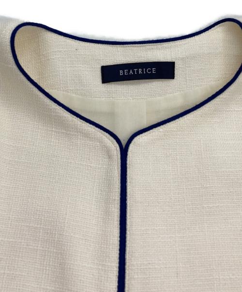 BEATRICE（ベアトリス）BEATRICE (ベアトリス) ミックスツイードジレ ホワイト サイズ:38の古着・服飾アイテム