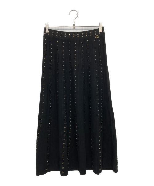 TWIN-SET（ツインセット）TWIN-SET (ツインセット) Knit midi skirt ブラック×ゴールド サイズ:S 未使用品の古着・服飾アイテム