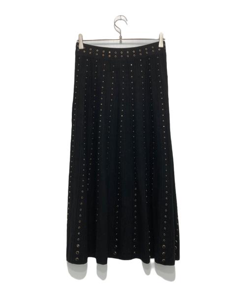TWIN-SET（ツインセット）TWIN-SET (ツインセット) Knit midi skirt ブラック×ゴールド サイズ:S 未使用品の古着・服飾アイテム