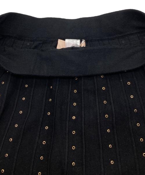 TWIN-SET（ツインセット）TWIN-SET (ツインセット) Knit midi skirt ブラック×ゴールド サイズ:S 未使用品の古着・服飾アイテム