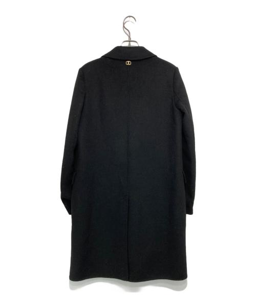 TWIN-SET（ツインセット）TWIN-SET (ツインセット) ウール混コート（Doubled wool coat with embroidery） ブラック サイズ:40の古着・服飾アイテム