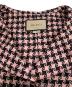 中古・古着 GUCCI (グッチ) ハンドトゥースジャケット ピンク×ブラック サイズ:38：30000円