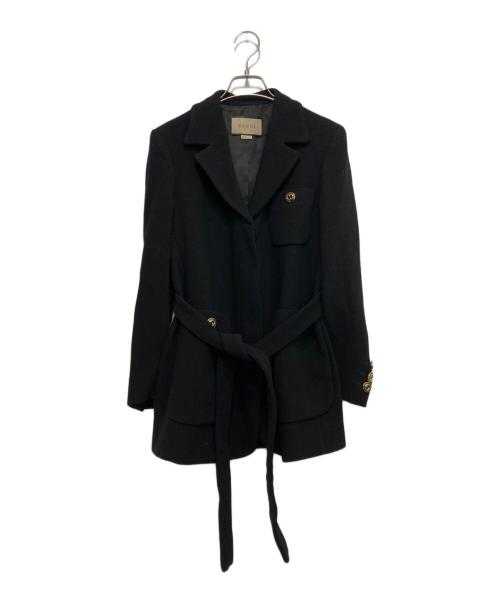 GUCCI（グッチ）GUCCI (グッチ) GGボタンウールジャケット ブラック サイズ:40の古着・服飾アイテム