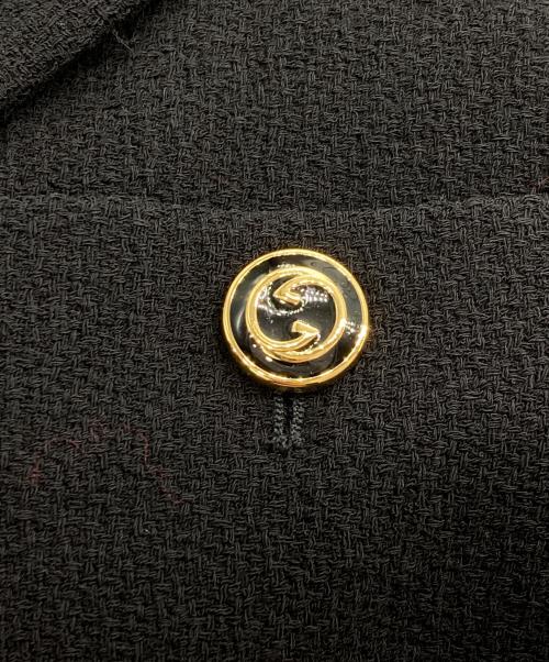 GUCCI（グッチ）GUCCI (グッチ) GGボタンウールジャケット ブラック サイズ:40の古着・服飾アイテム