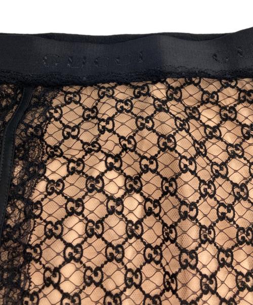GUCCI（グッチ）GUCCI (グッチ) GGレース スカート ベージュ×ブラック サイズ:Ｓの古着・服飾アイテム
