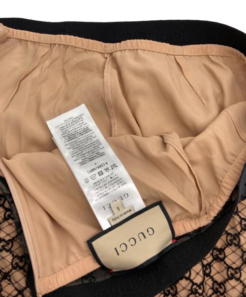 GUCCI（グッチ）GUCCI (グッチ) GGレース スカート ベージュ×ブラック サイズ:Ｓの古着・服飾アイテム