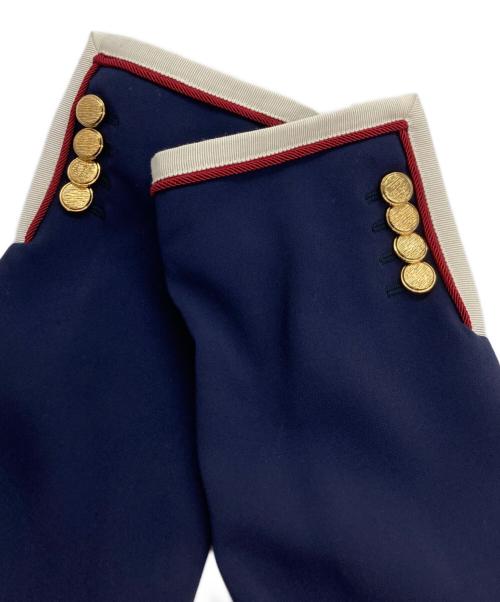 GUCCI（グッチ）GUCCI (グッチ) 金釦 ピークドラペル テーラードジャケット ネイビー サイズ:SIZE 42の古着・服飾アイテム