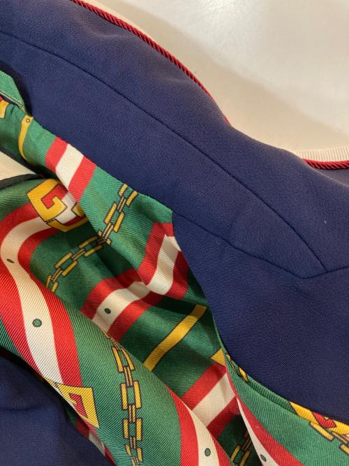 GUCCI（グッチ）GUCCI (グッチ) 金釦 ピークドラペル テーラードジャケット ネイビー サイズ:SIZE 42の古着・服飾アイテム