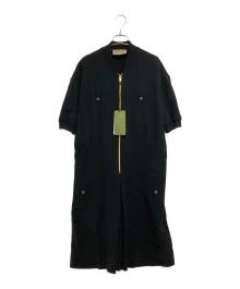 GUCCI（グッチ）の古着「ビスコースジャージー ポロカラー ミニドレス」｜ブラック