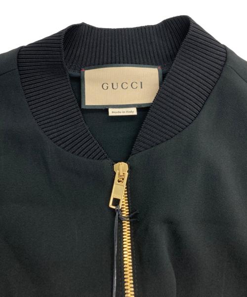 GUCCI（グッチ）GUCCI (グッチ) ビスコースジャージー ポロカラー ミニドレス ブラック サイズ:XLの古着・服飾アイテム
