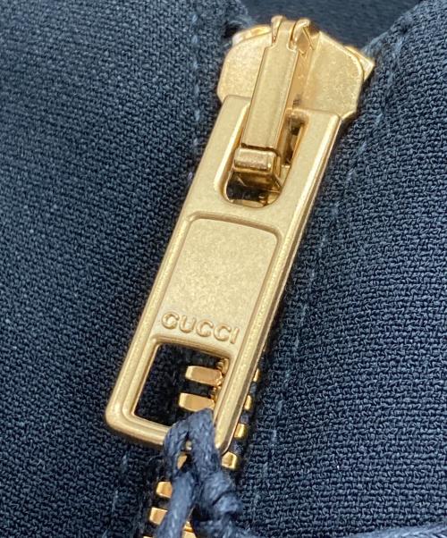 GUCCI（グッチ）GUCCI (グッチ) ビスコースジャージー ポロカラー ミニドレス ブラック サイズ:XLの古着・服飾アイテム