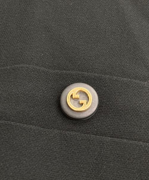 GUCCI（グッチ）GUCCI (グッチ) ビスコースジャージー ポロカラー ミニドレス ブラック サイズ:XLの古着・服飾アイテム