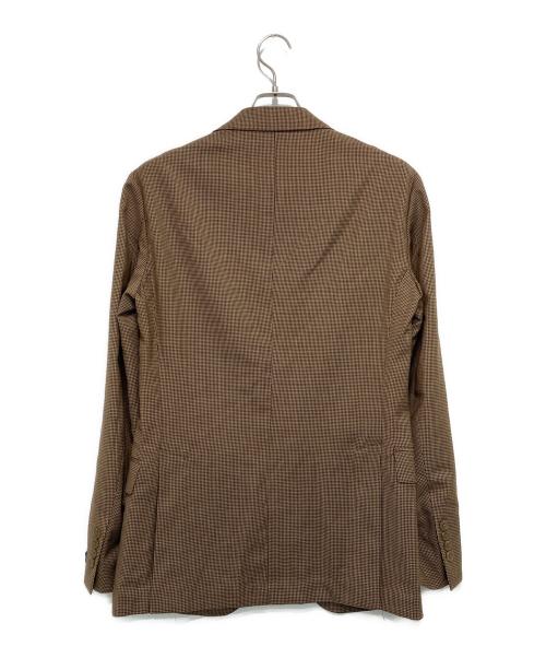 POLO RALPH LAUREN（ポロ・ラルフローレン）POLO RALPH LAUREN (ポロ・ラルフローレン) ハウンドトゥース ウールテーラードジャケット ブラウン サイズ:XSの古着・服飾アイテム
