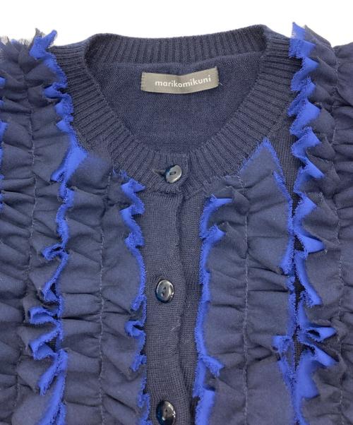 marikomikuni（マリコミクニ）marikomikuni (マリコミクニ) cattleyaラッフルカーディガン ネイビー サイズ:Fの古着・服飾アイテム